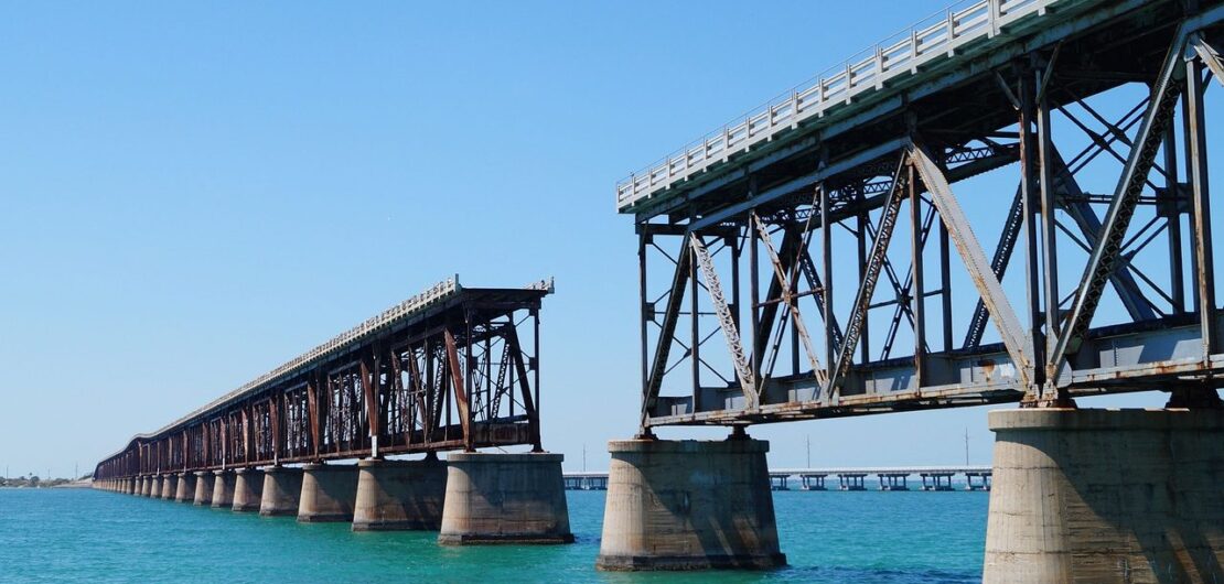 Photo of a broken bridge