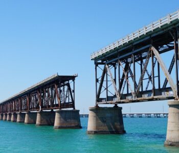 Photo of a broken bridge