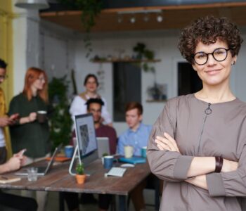 photo of woman wearing eyeglasses