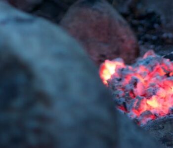 fire camping coals embers